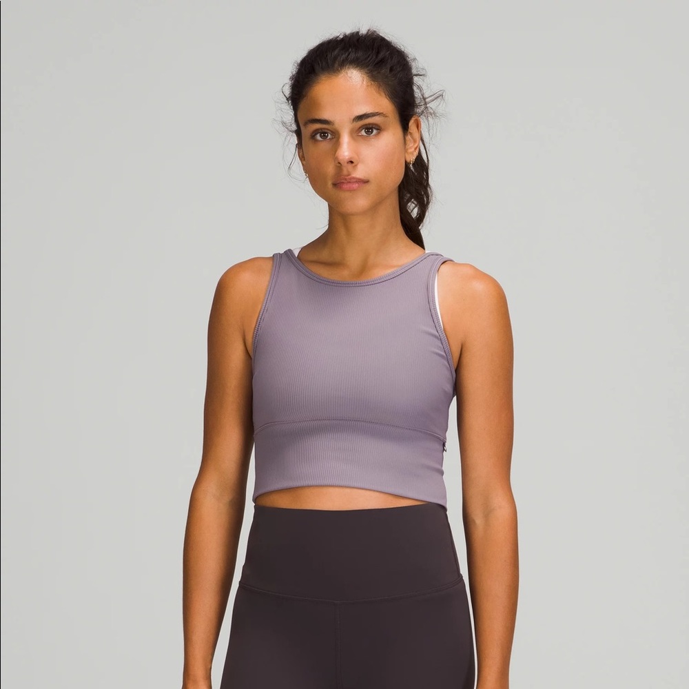 Lululemon Power Pivot *Rib Tank - Dusky Lavender, Size 2